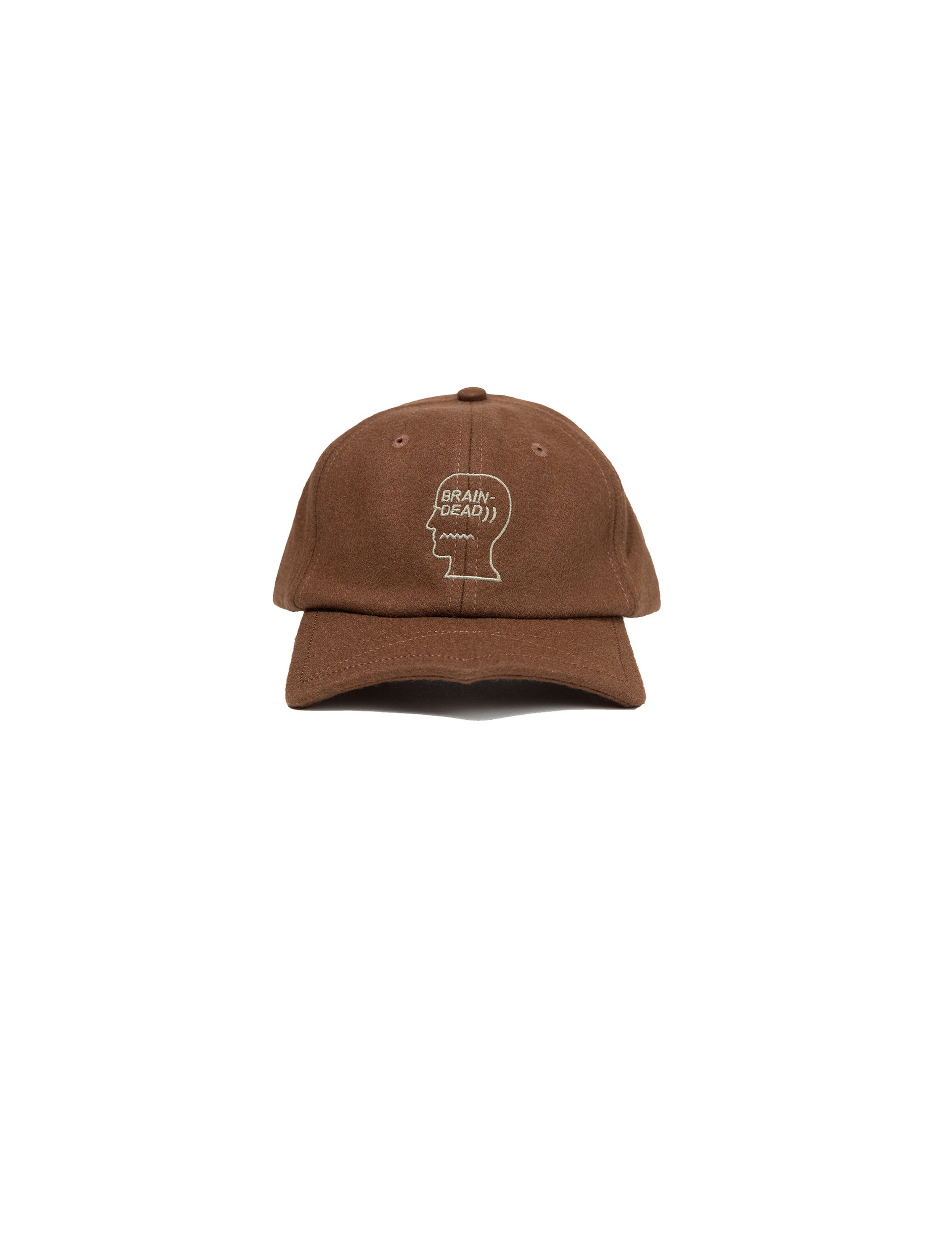 Brain Dead Batwing Logohead Flannel Hat - Brown