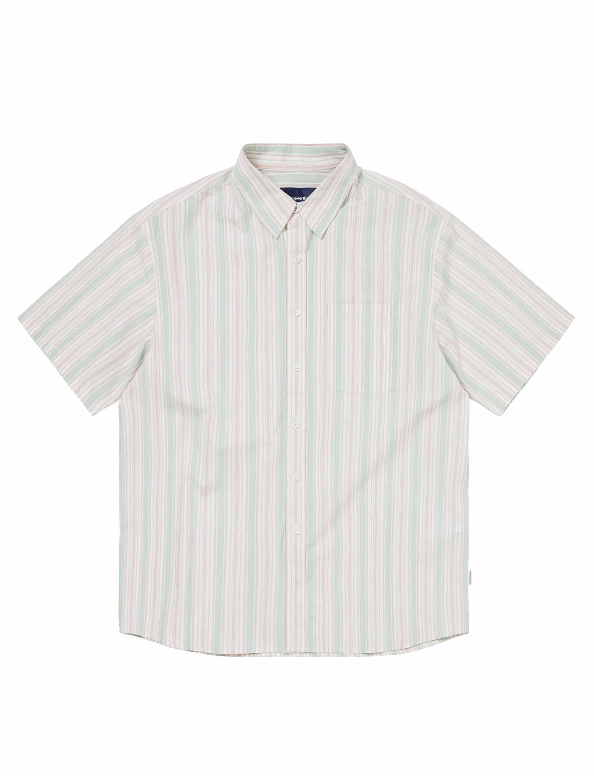 THISISNEVERTHAT Striped S/S Shirt GREEN