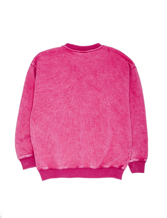 FUCKING AWESOME Little Stamp Snow Wash Crewneck Sweatshirt Magenta