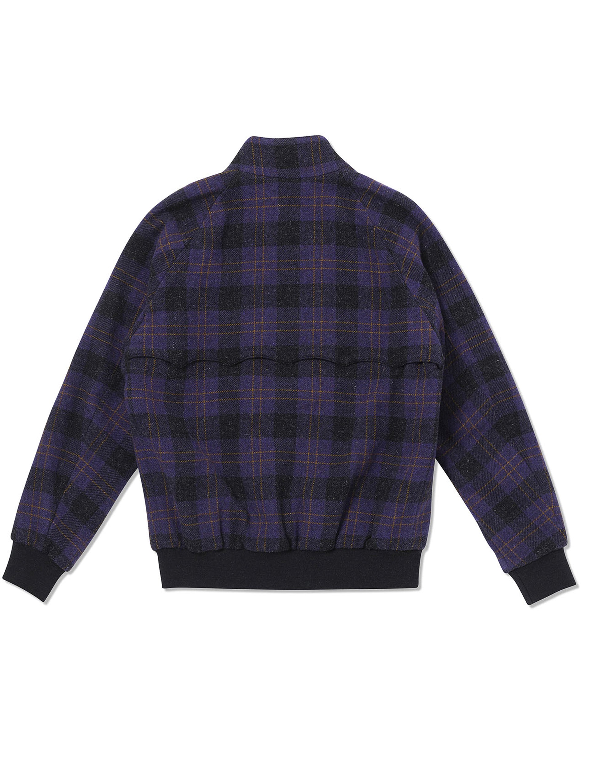 BARACUTA P.WOOL G9 AF POCKET UNPADDED 'GREY PURPLE PLAID'