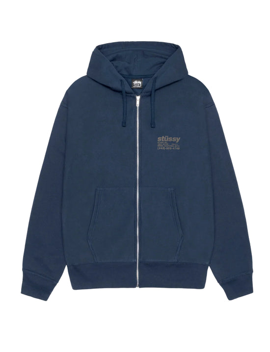 STÜSSY DNA ZIP HOODIE NAVY