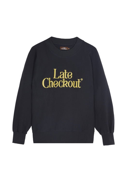 LATE CHECKOUT Black/Yellow Crewneck