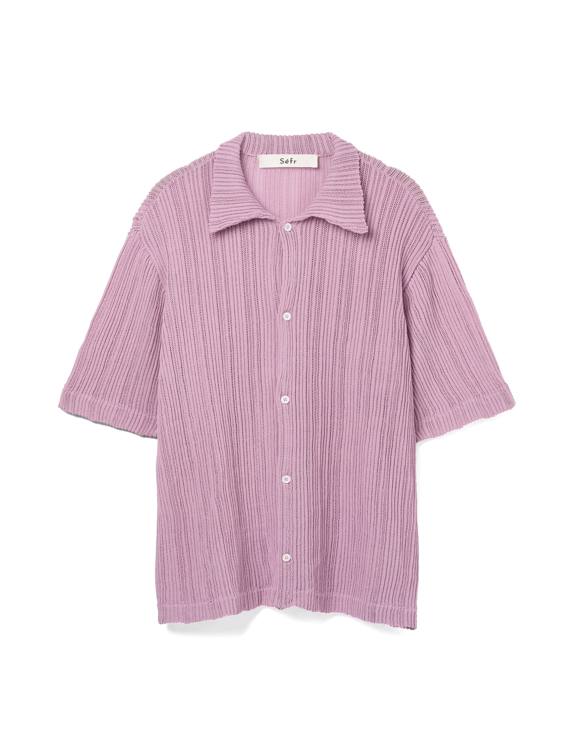 SÉFR JULIAN SHIRT LAVENDER MESH