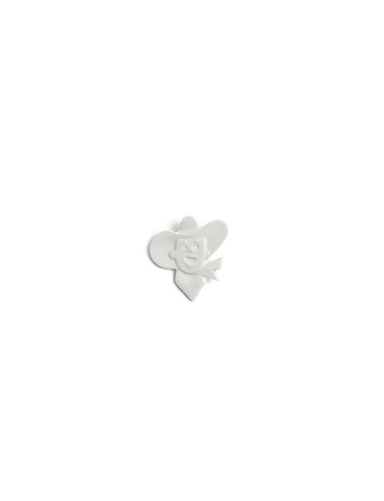 ANDRESGALLARDO X MINI COWBOY PIN WHITE