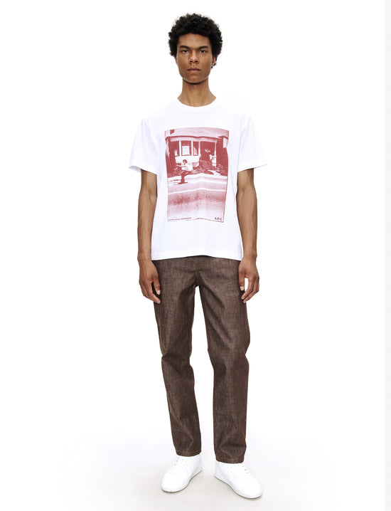 A.P.C. T-SHIRT CALIFORNIE BROWN