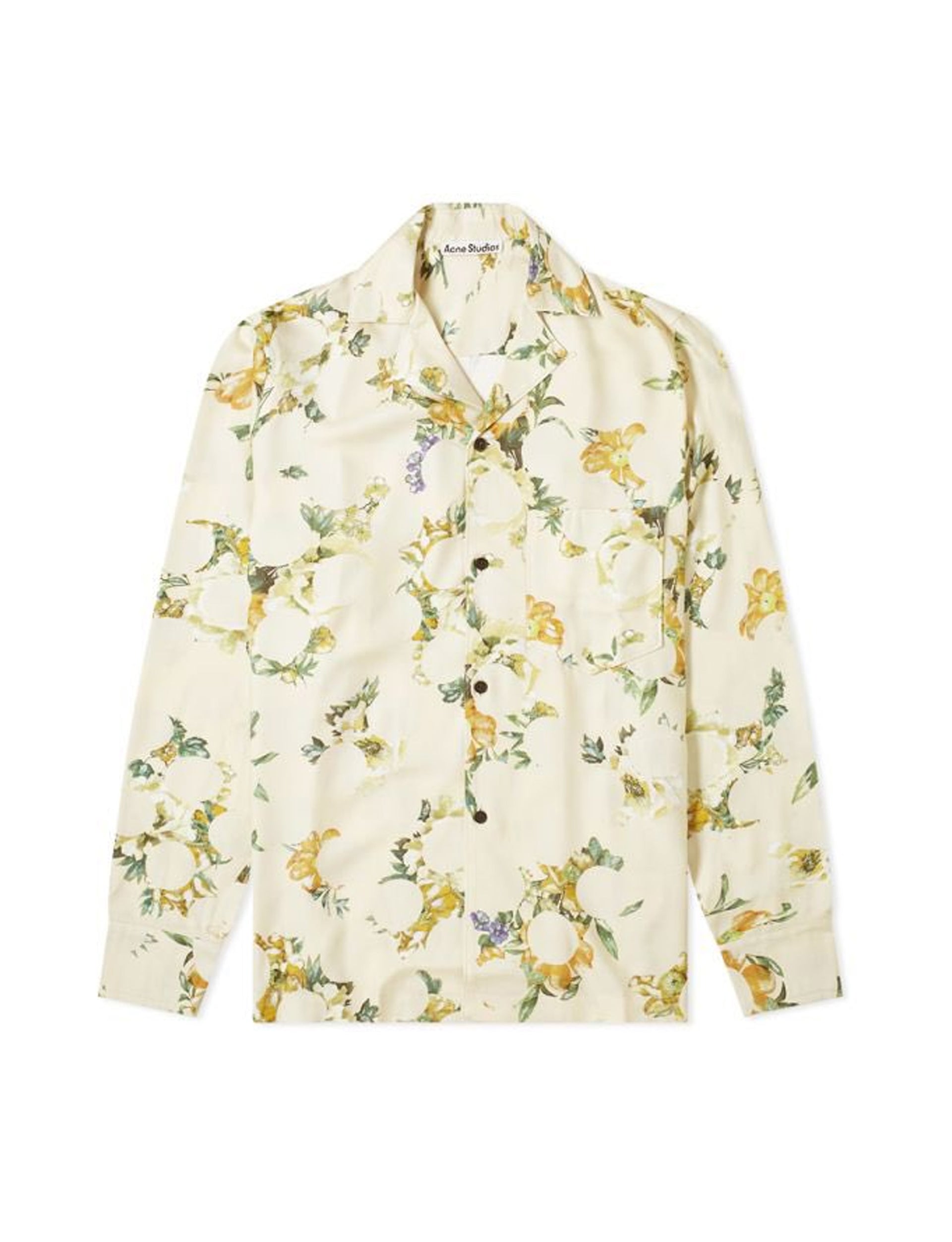ACNE STUDIOS SIMON LS FLORAL POLKA WHITE
