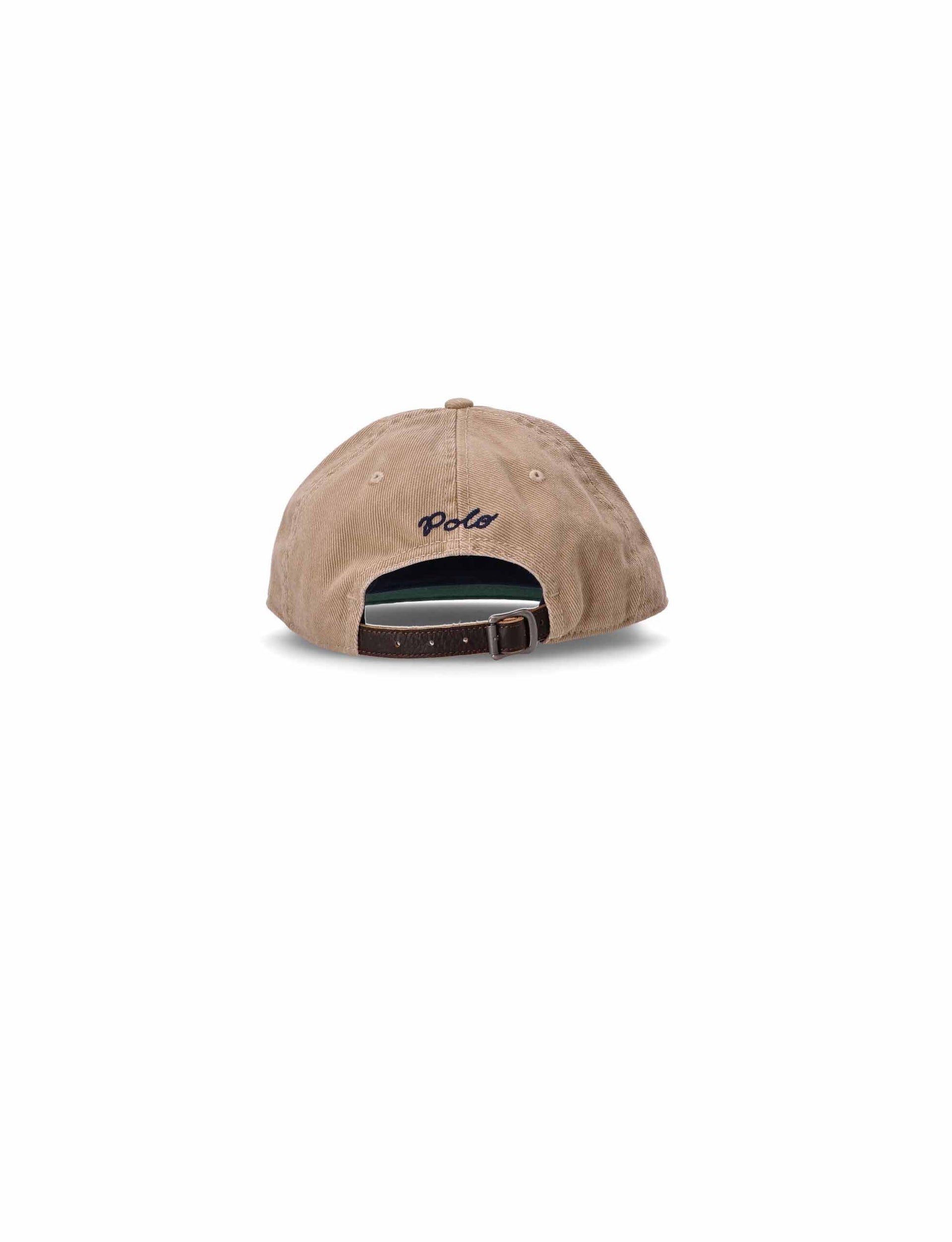 POLO RALPH LAUREN APPLIQUÉD TWILL BALL CAP BEIGE