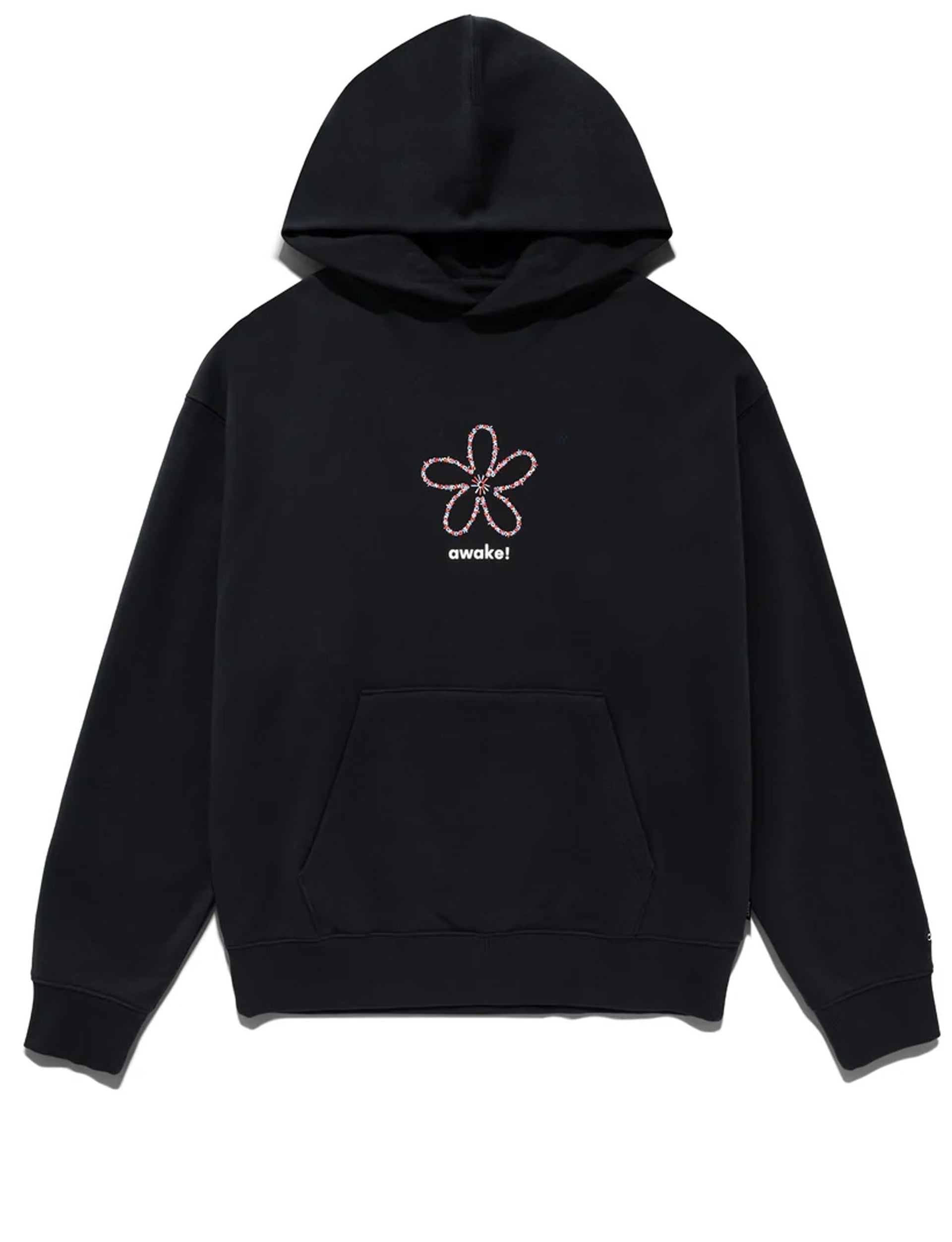 AWAKE NY FLOWER STAMP HOODIE BLACK