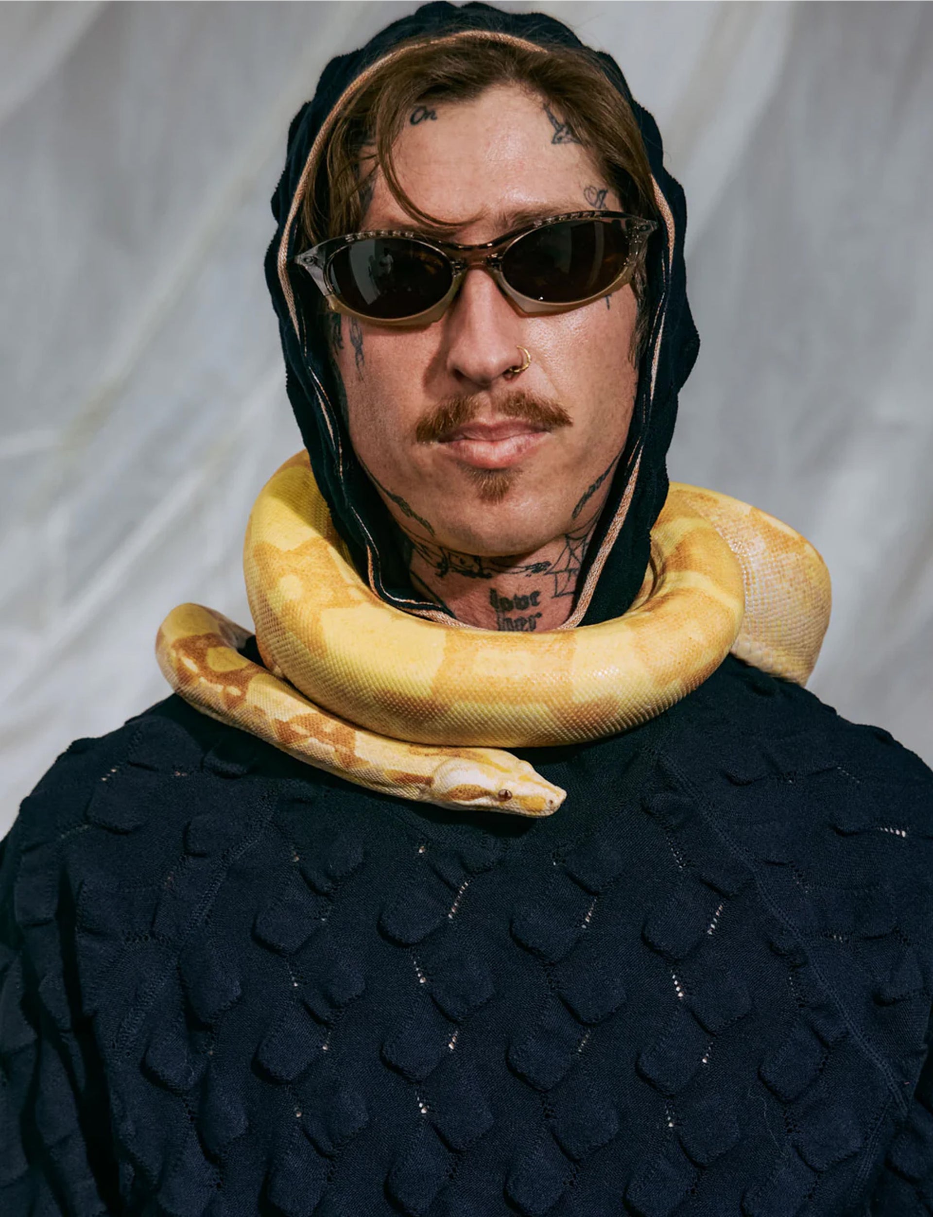 BRAIN DEAD Bubble Knit Hoodie - Midnight Blue