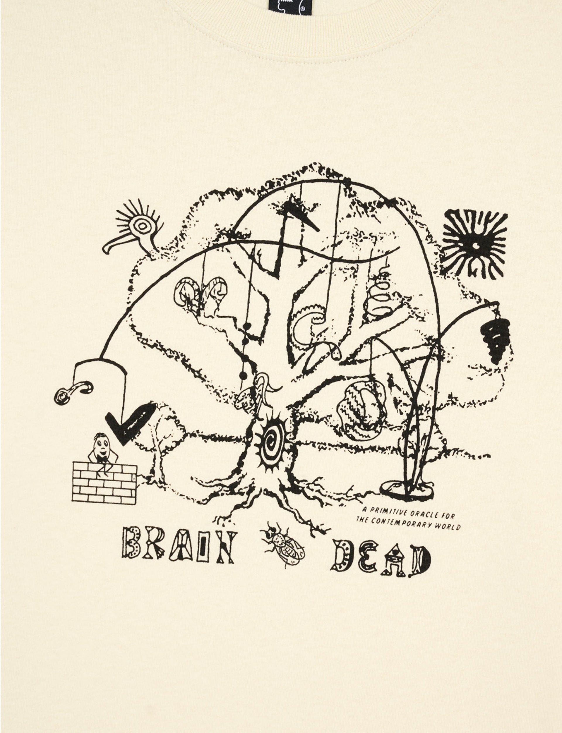 BRAIN DEAD ORACLE T-SHIRT - NATURAL
