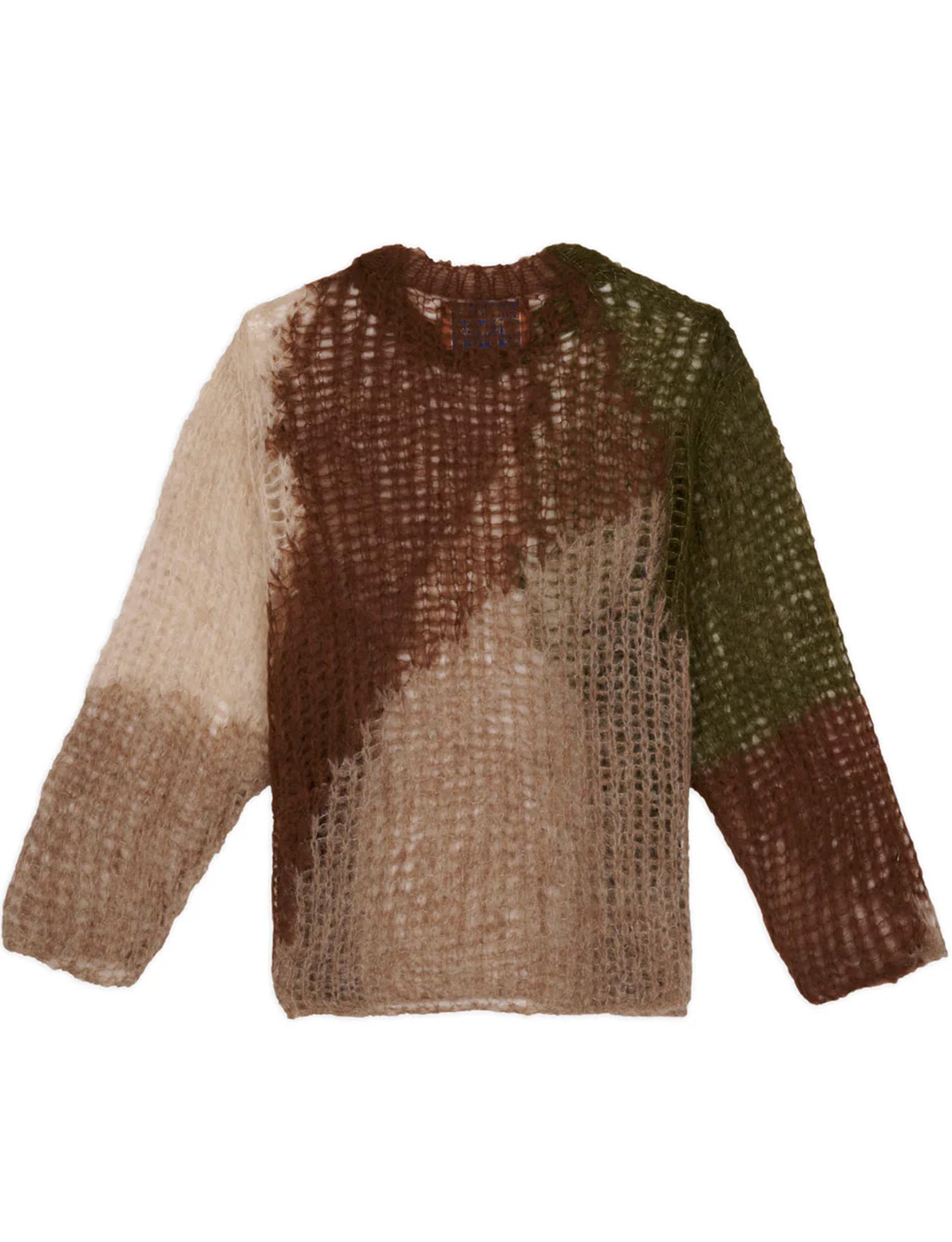 BRAIN DEAD ORGANIC THREADBARE SWEATER - OLIVE