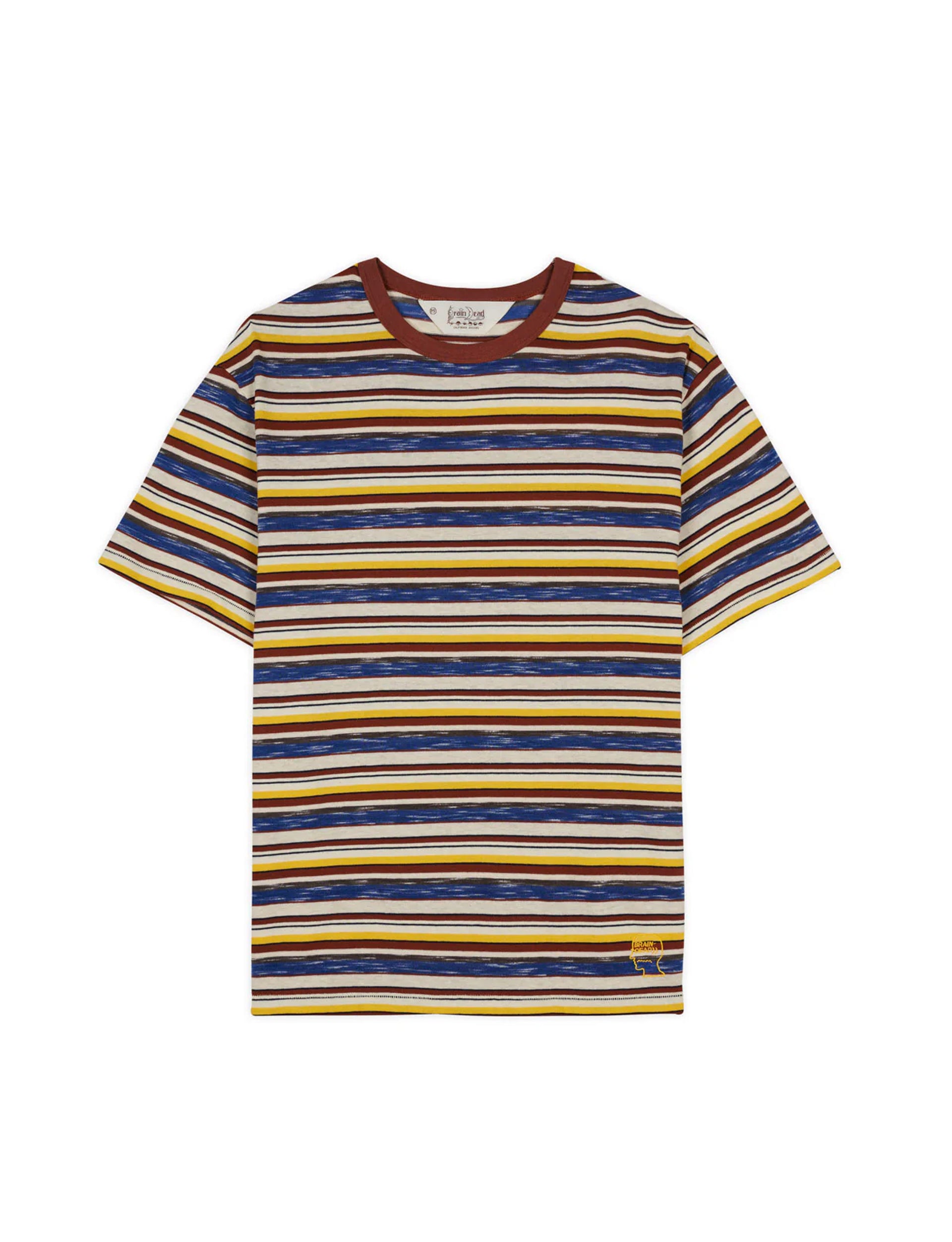 BRAIN DEAD Toni Stripe T-shirt - Yellow Multi