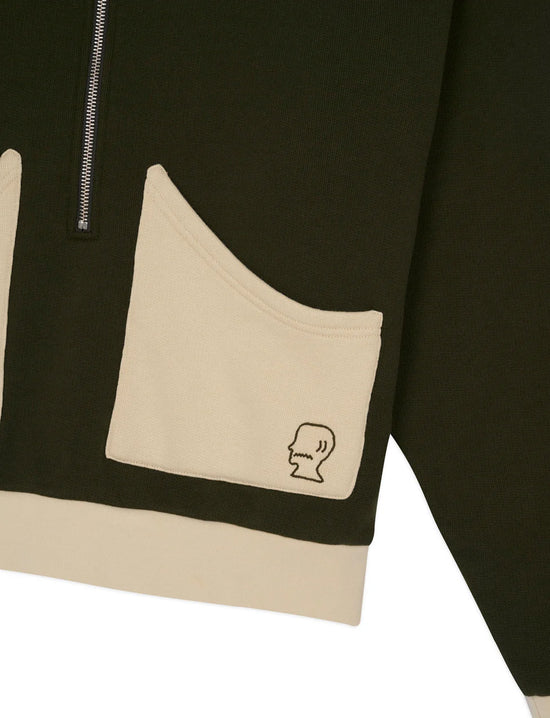BRAIN DEAD ZIP HOODIE - GREEN