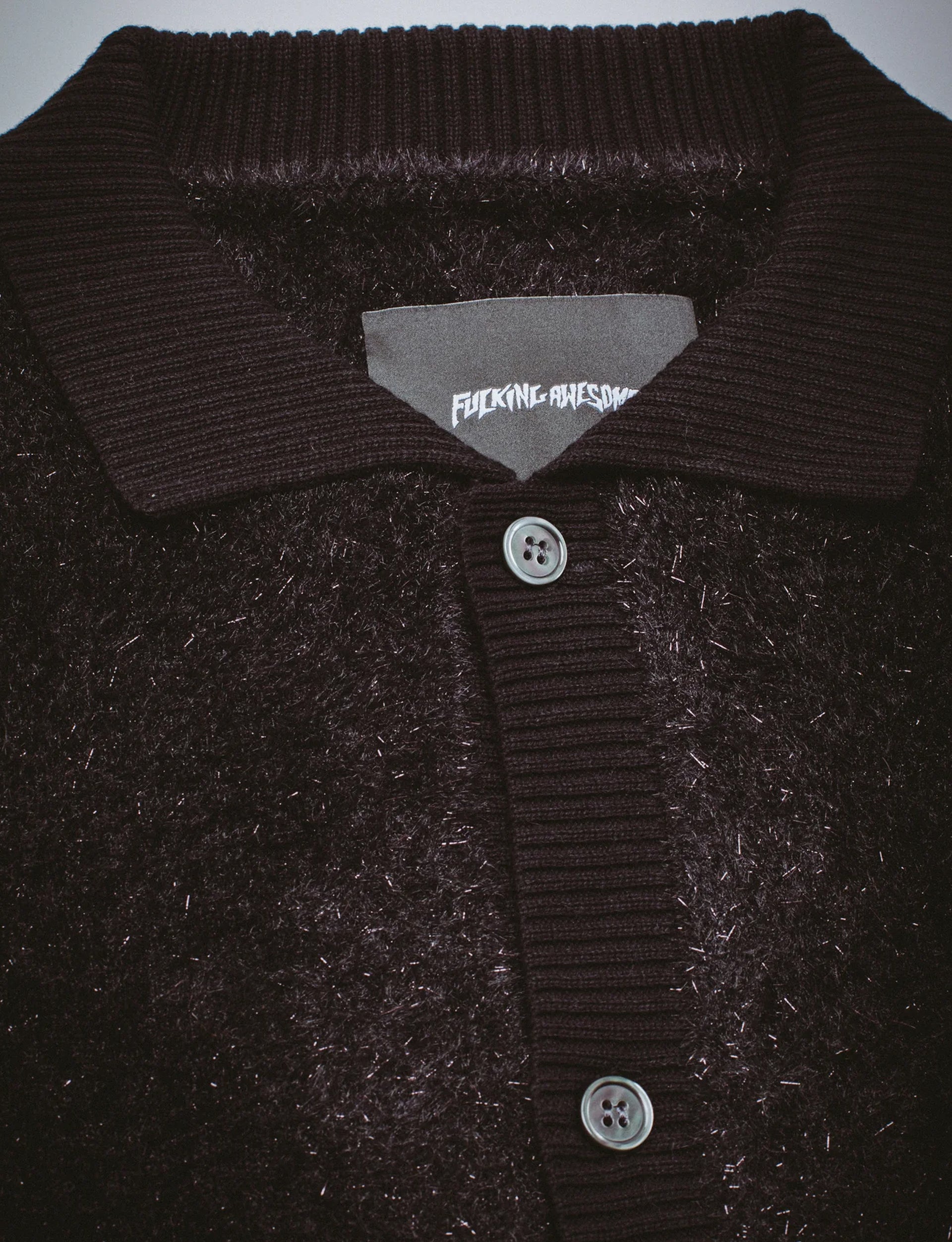 FUCKING AWESOME Big Night Out Cardigan BLACK