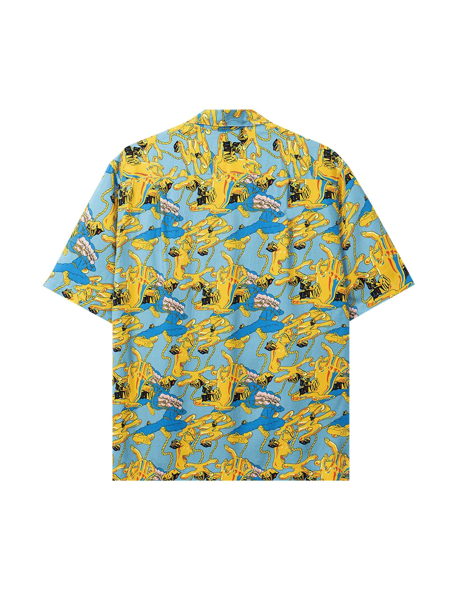 BRAIN DEAD Jonny Negron Bondage Hawaiian Shirt BLUE