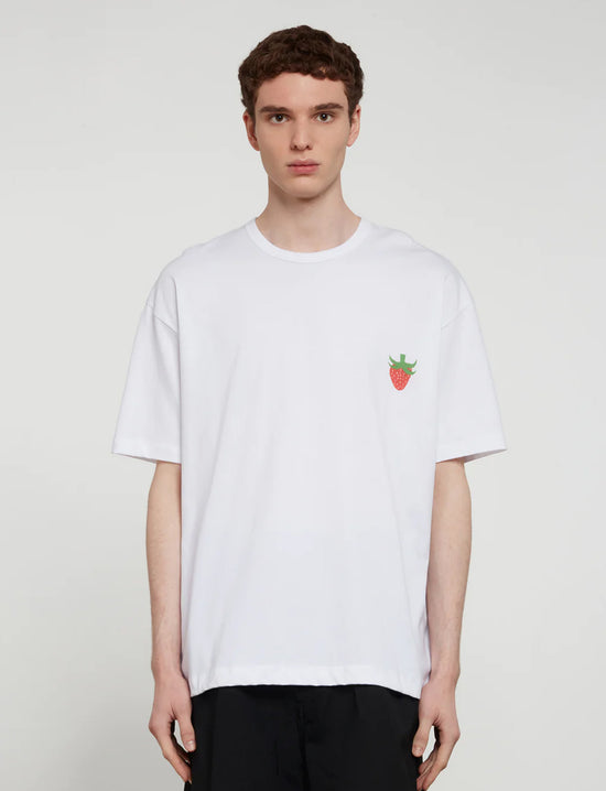 COMME DES GARÇONS SHIRT MENS T-SHIRT KNIT WHITE