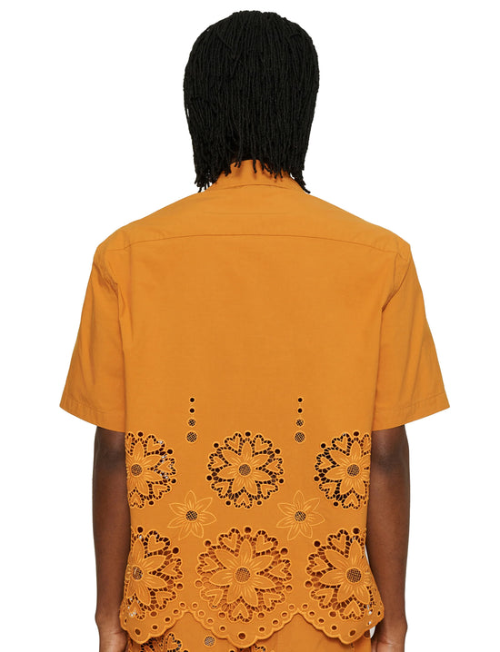 CMMN SWDN TURE EMBROIDERY SHIRT ORANGE