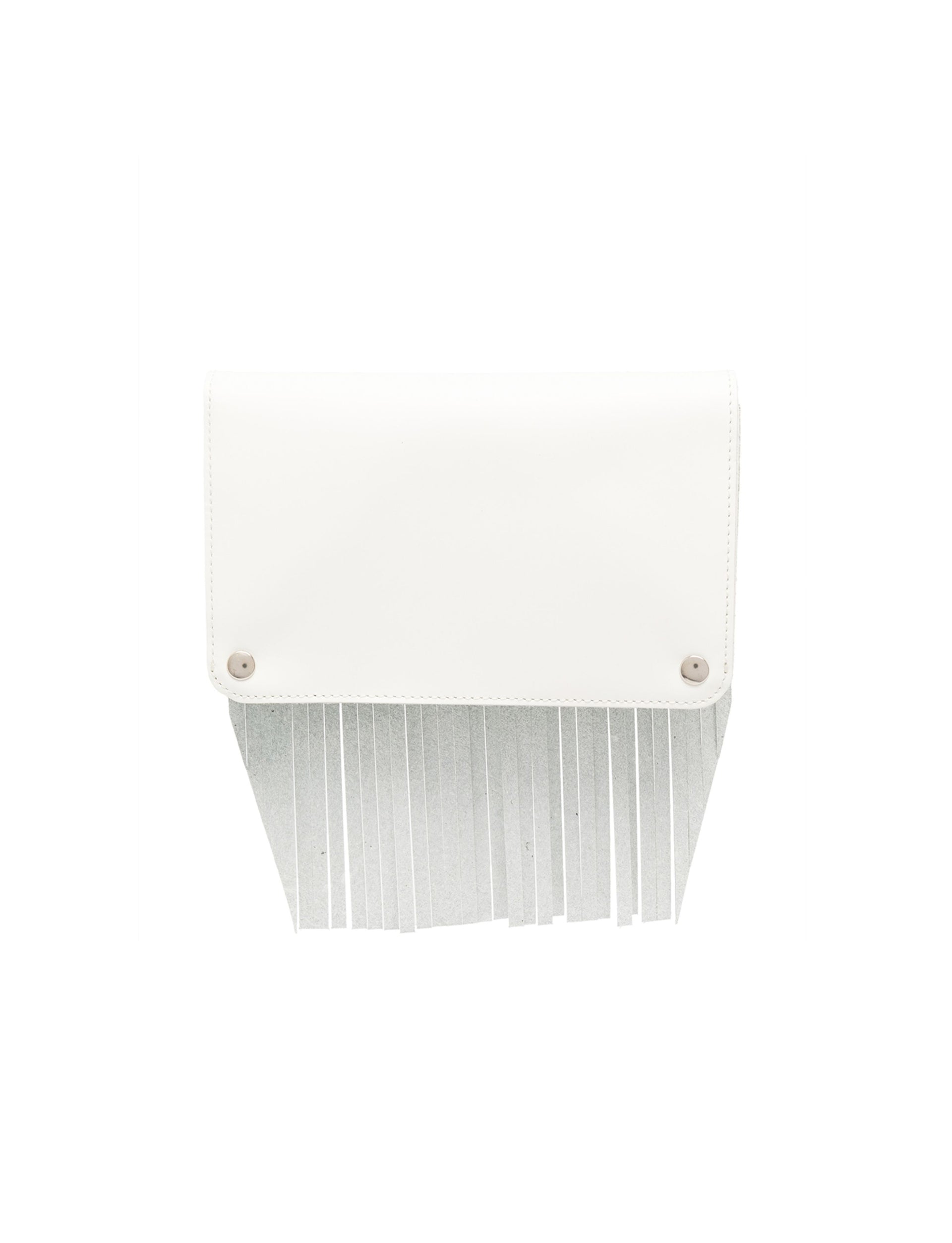 COMME DES GARÇONS FRINGED CARDHOLDER SAJ12P3S WHITE