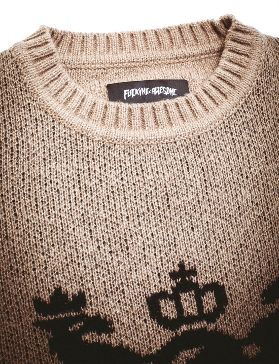 FUCKING AWESOME Crest Sweater BROWN