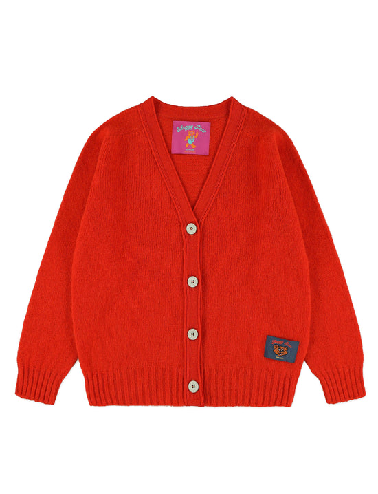 Howlin' Shaggy Bear Cardigan - Passion