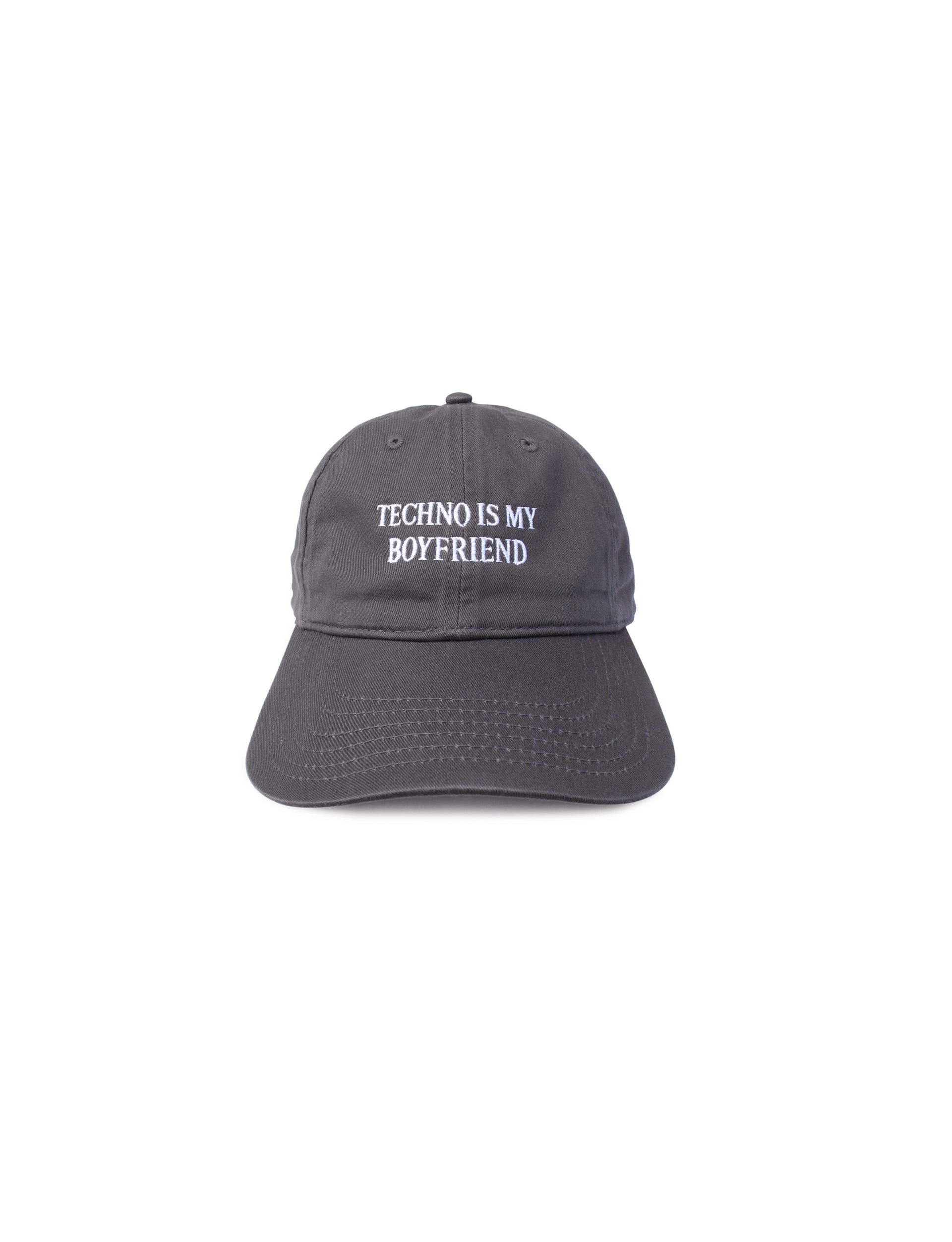 IDEA TECHNO IS MY BOYFRIEND HAT CHARCOAL