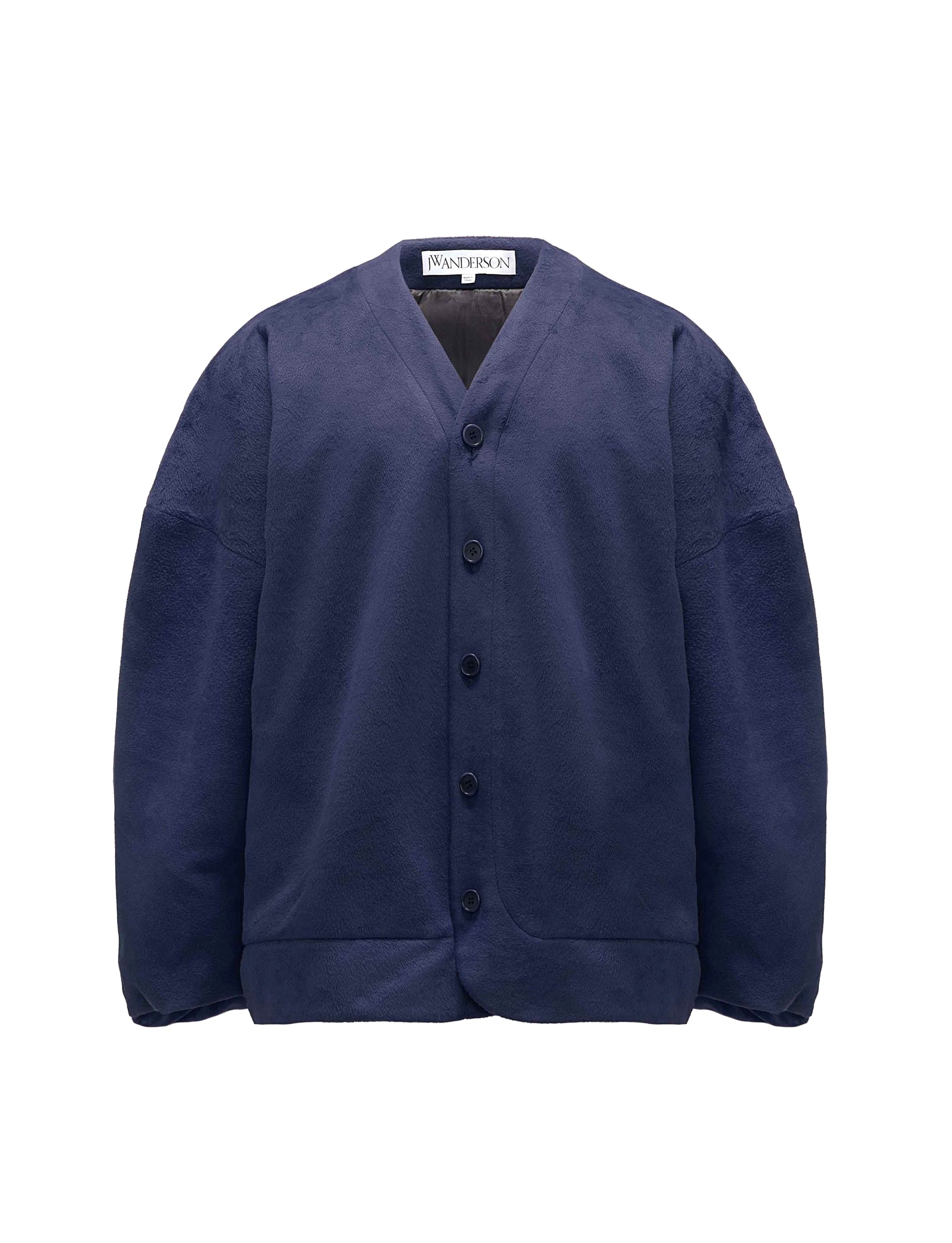 JW ANDERSON OVERSIZED V-NECK CARDIGAN NAVY