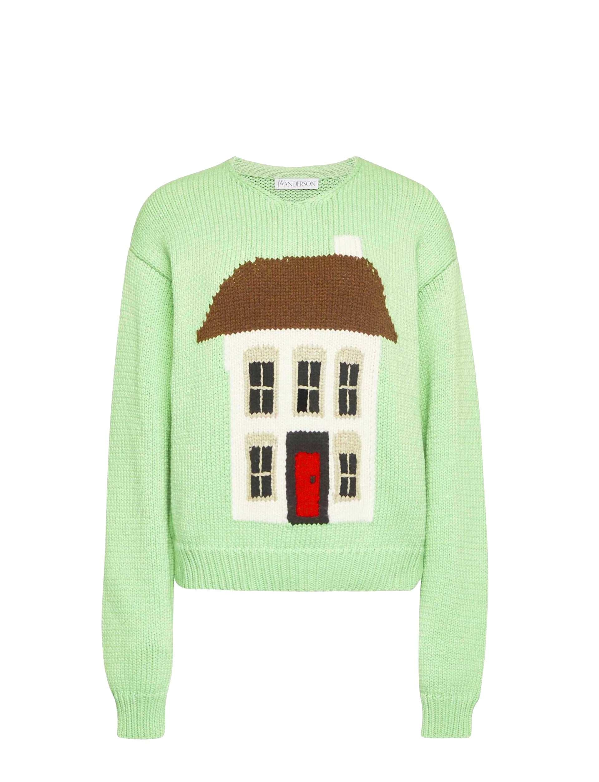 JW ANDERSON HOUSE' GRAPHIC SWEATER SPEARMINT