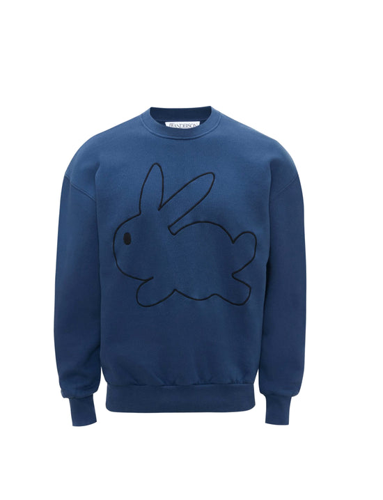 JW ANDERSON BUNNY MASCOT SWEATSHIRT NAVY