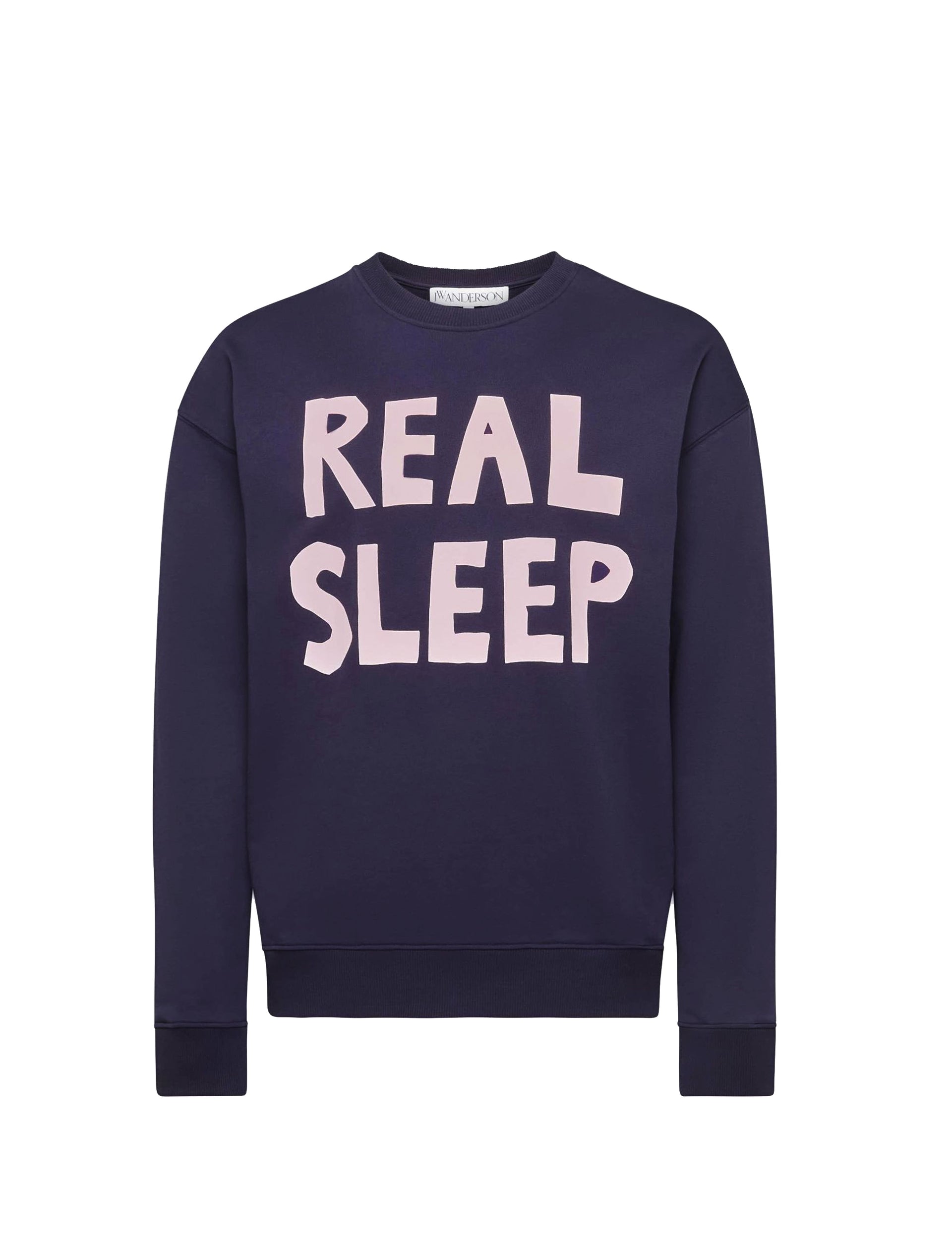 JW ANDERSON REAL SLEEP PRINTED SWEATSHIRT DARK NAVY