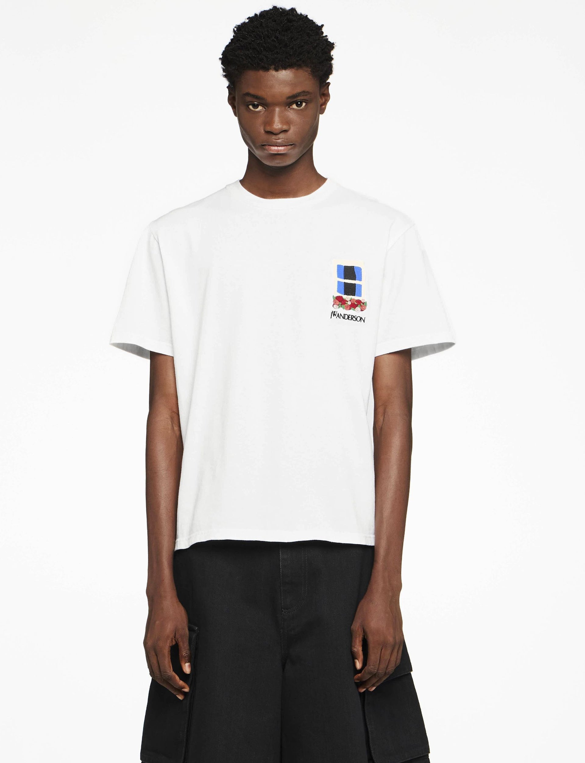 JW ANDERSON WINDOW EMBROIDERY T-SHIRT WHITE