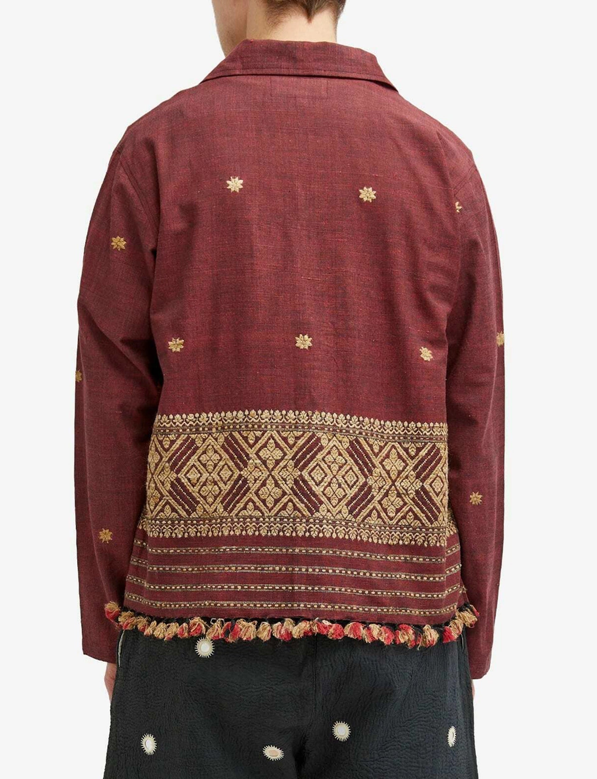 KARTIK RESEARCH CROPPED JACKET SILK ASSAMESE WEAVE