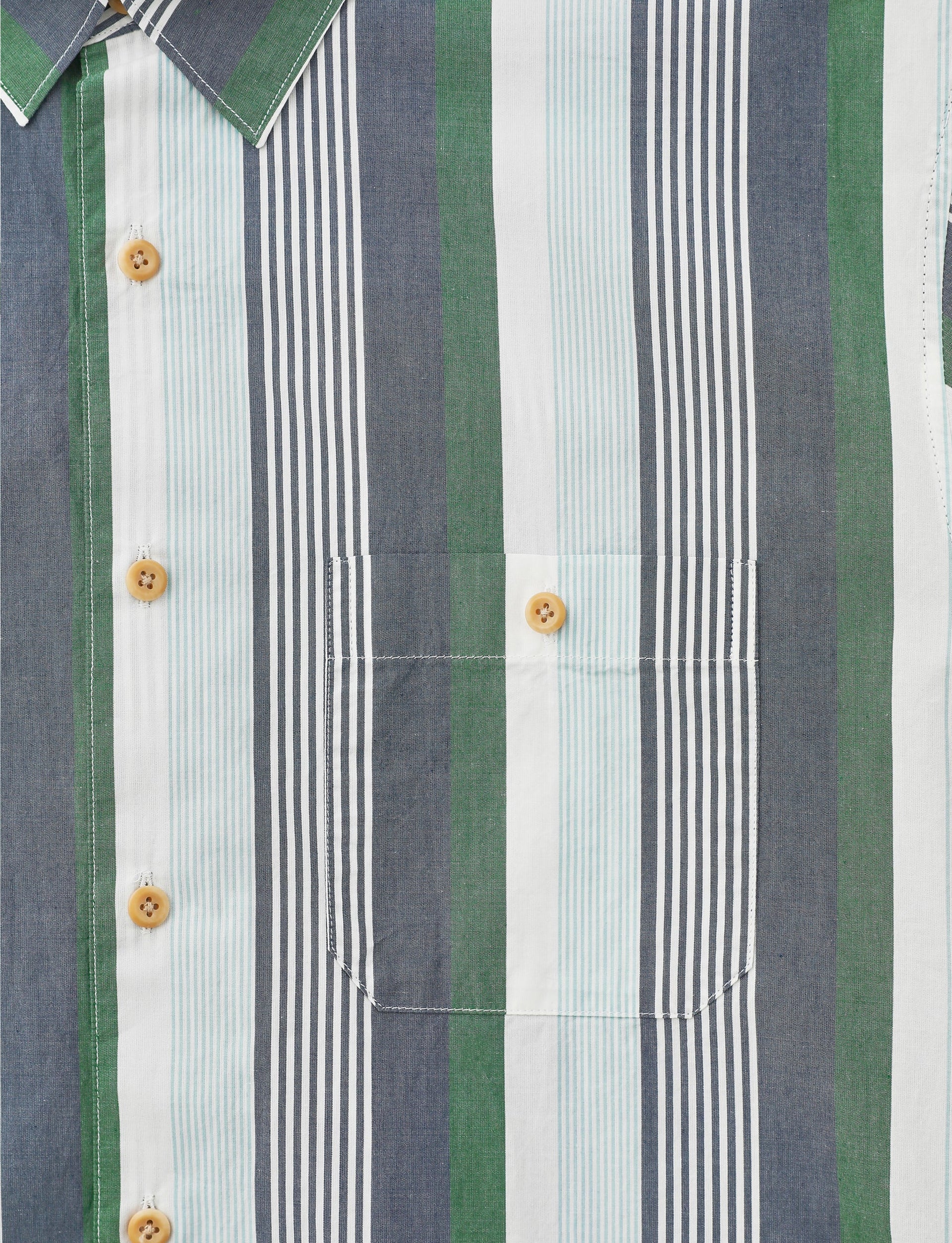 Khakis Cabana Stripe SS Shirt Blue
