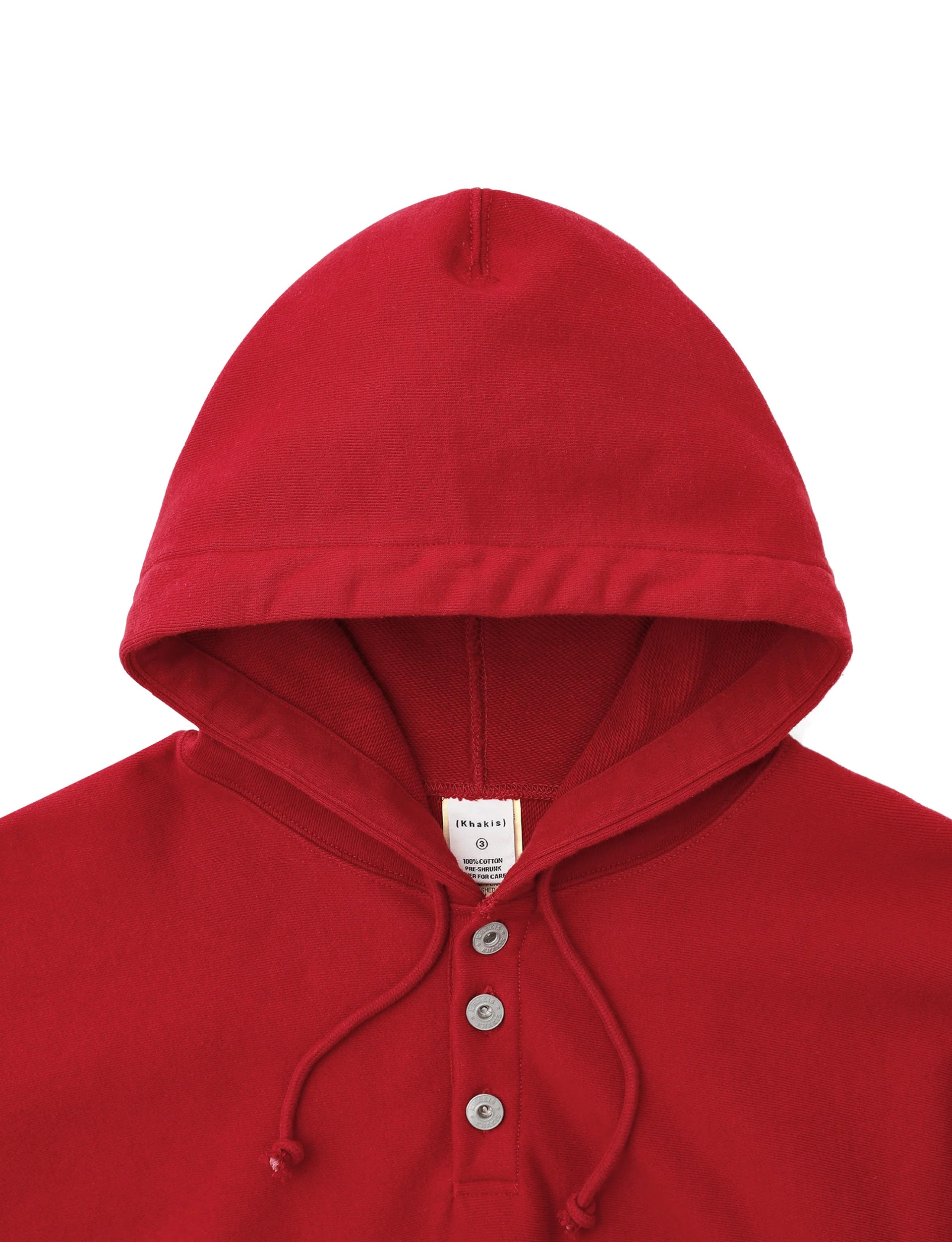 Khakis Half Button Hoodie Red