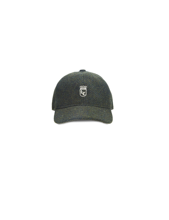 LATE CHECKOUT Dark Green Wool Baseball Cap