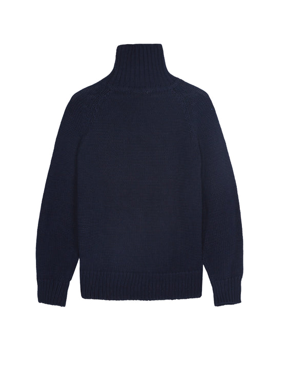 LATE CHECKOUT Navy LC Roll Neck Jumper