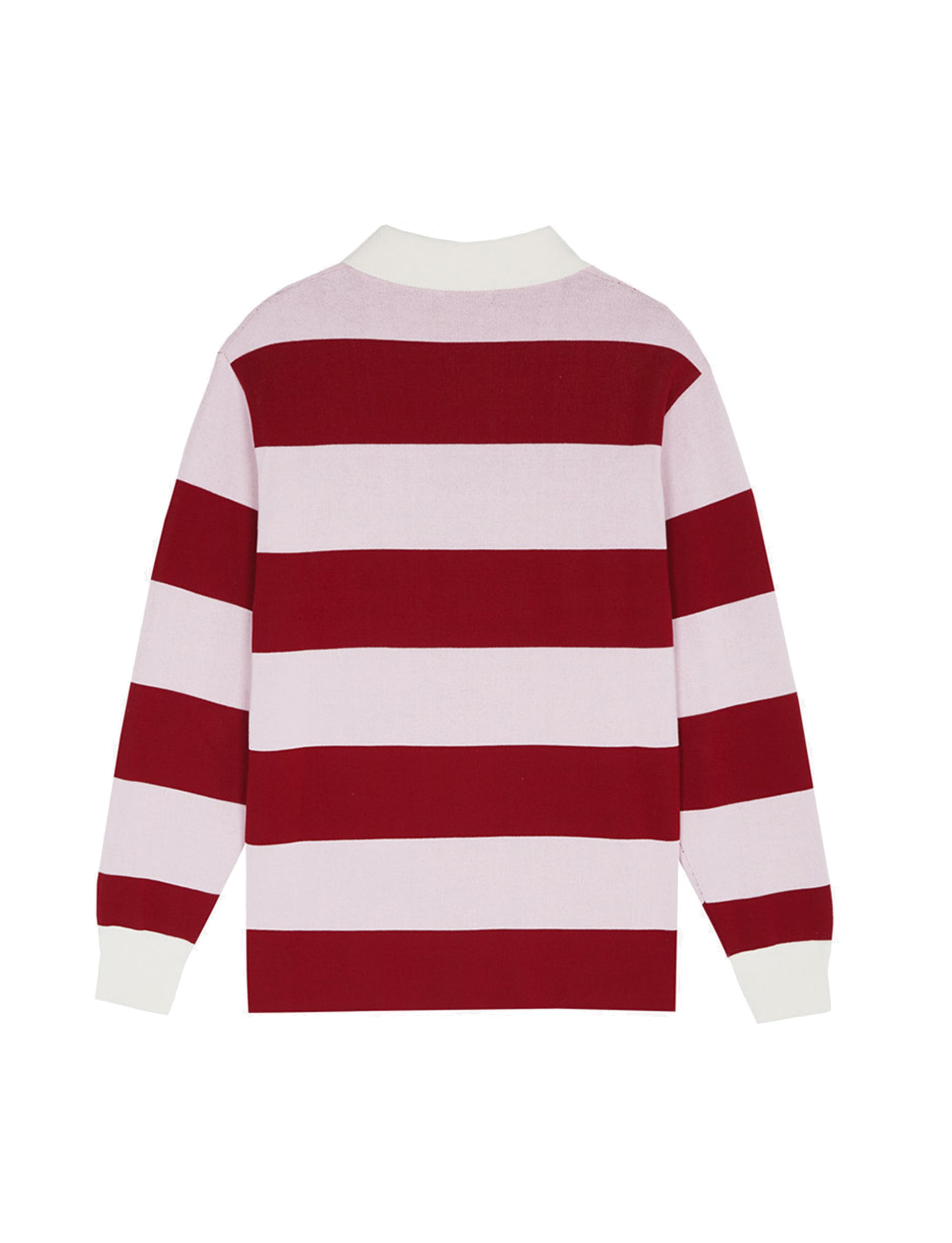 LATE CHECKOUT PINK/BURGUNDY RUGBY POLO