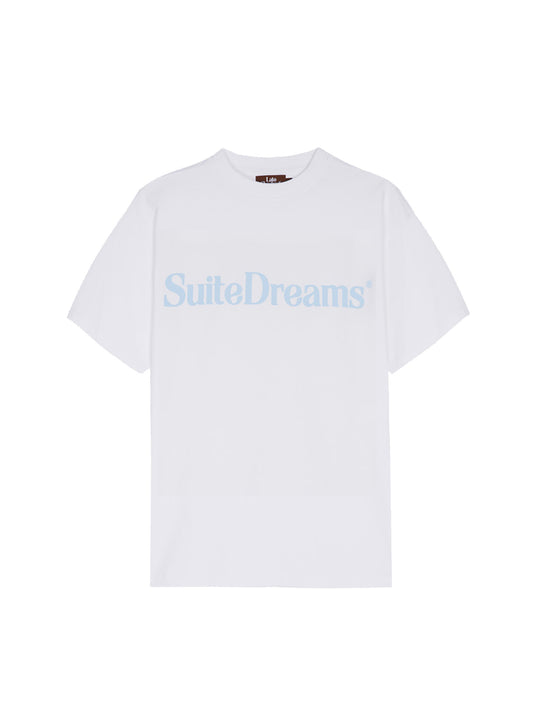 LATE CHECKOUT WHITE SUITE DREAMS VINTAGE RINGER TEE