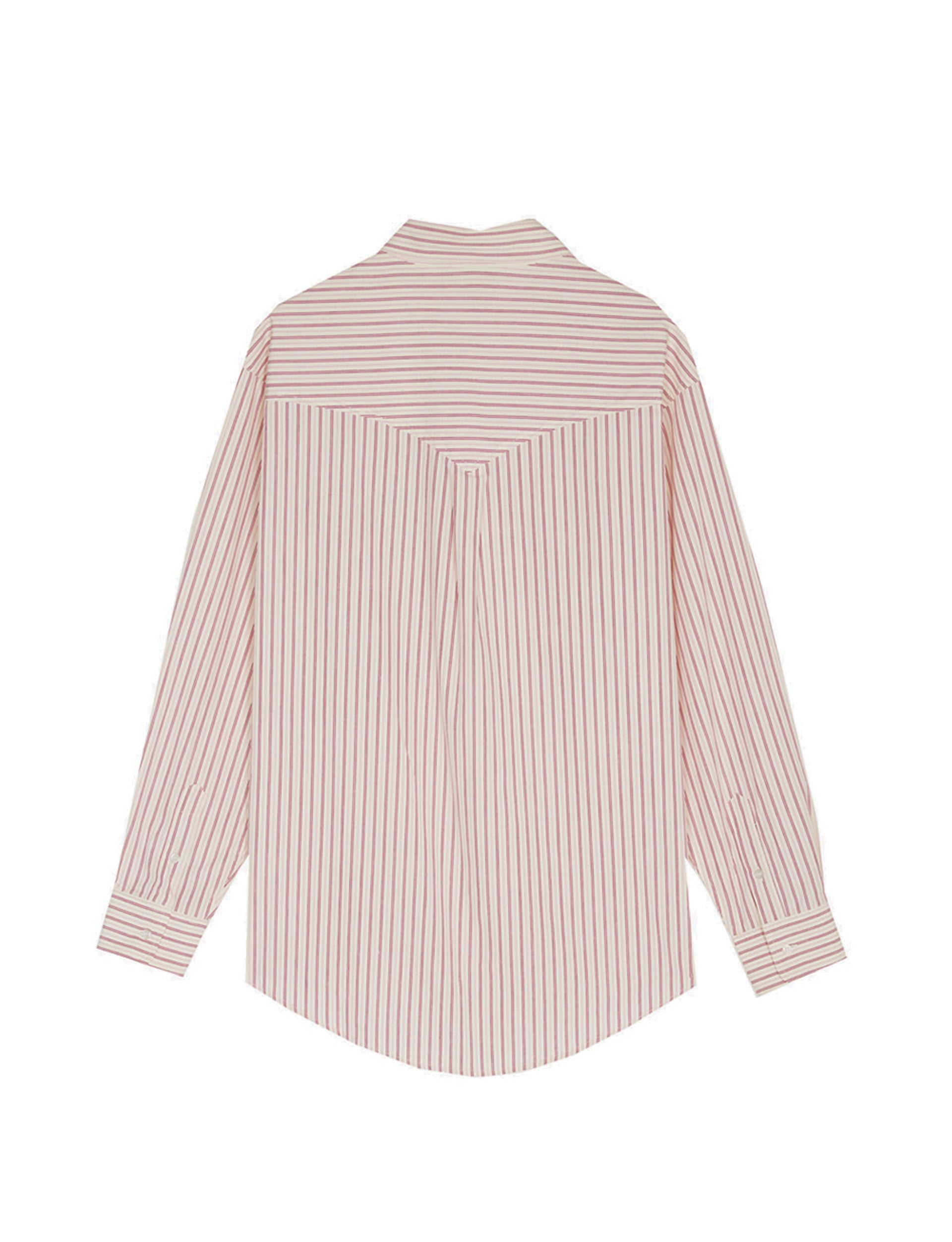 LATE CHECKOUT WHITE/PINK STRIPED FLAG WESTERN SHIRT