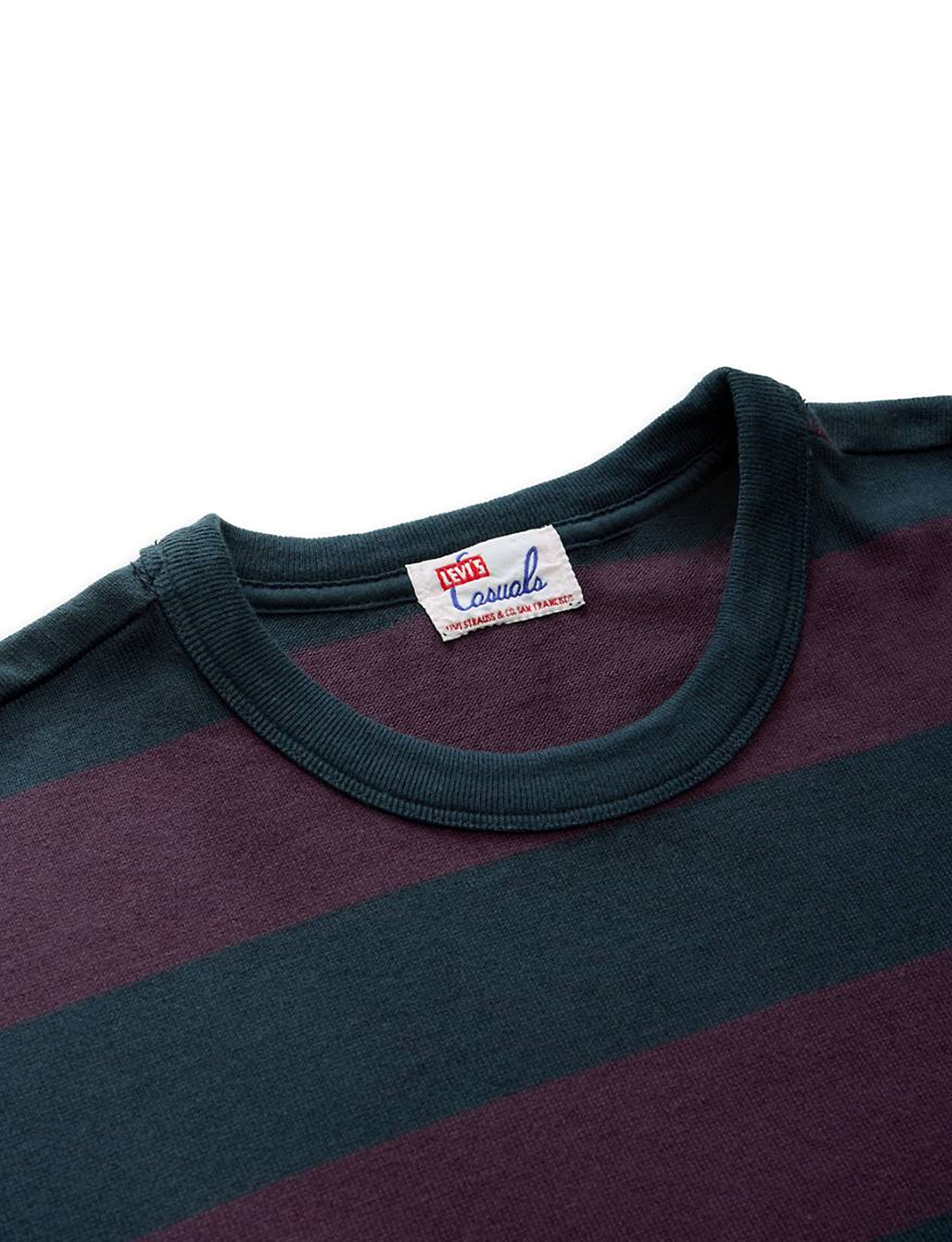 Levi's® Vintage Clothing 1960s Casual Tee Carbon Plum Stripe Carbon & Plum