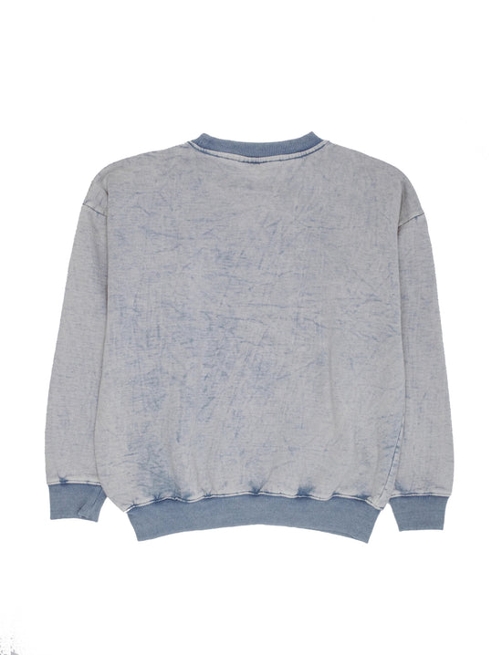 FUCKING AWESOME Little Stamp Snow Wash Crewneck Sweatshirt Dusty Blue