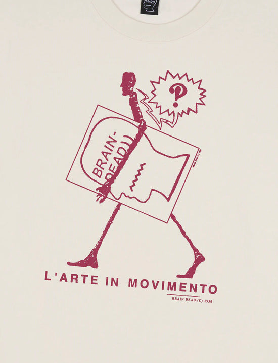 BRAIN DEAD Movimento T-shirt - Cream