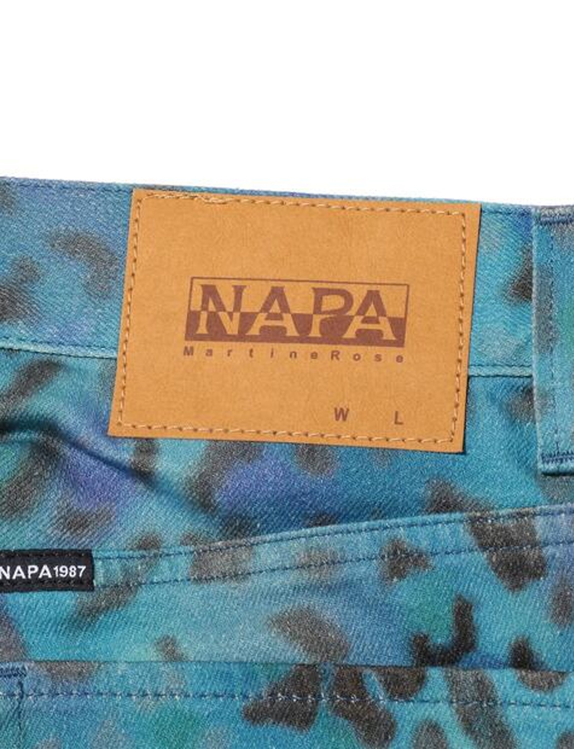 NAPA BY MARTINE ROSE LEOPARD JEANS BLUE