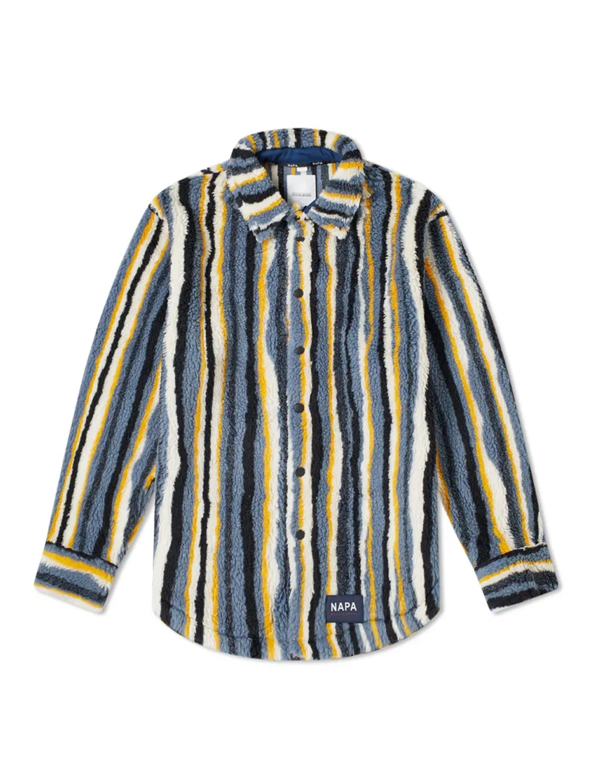 NAPA BY MARTINE ROSE STRIPE FLEECE OVERSHIRT