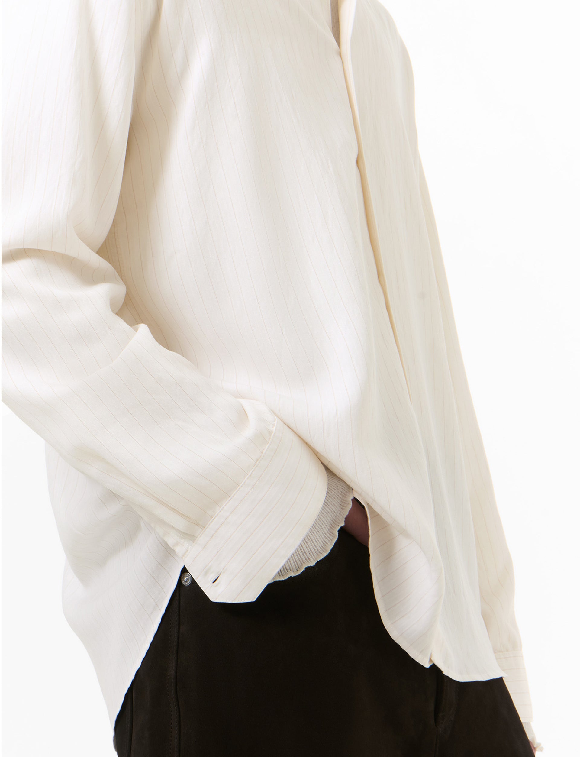OUR LEGACY BEYOND SHIRT, Cream Stripe Ceremony Viscose
