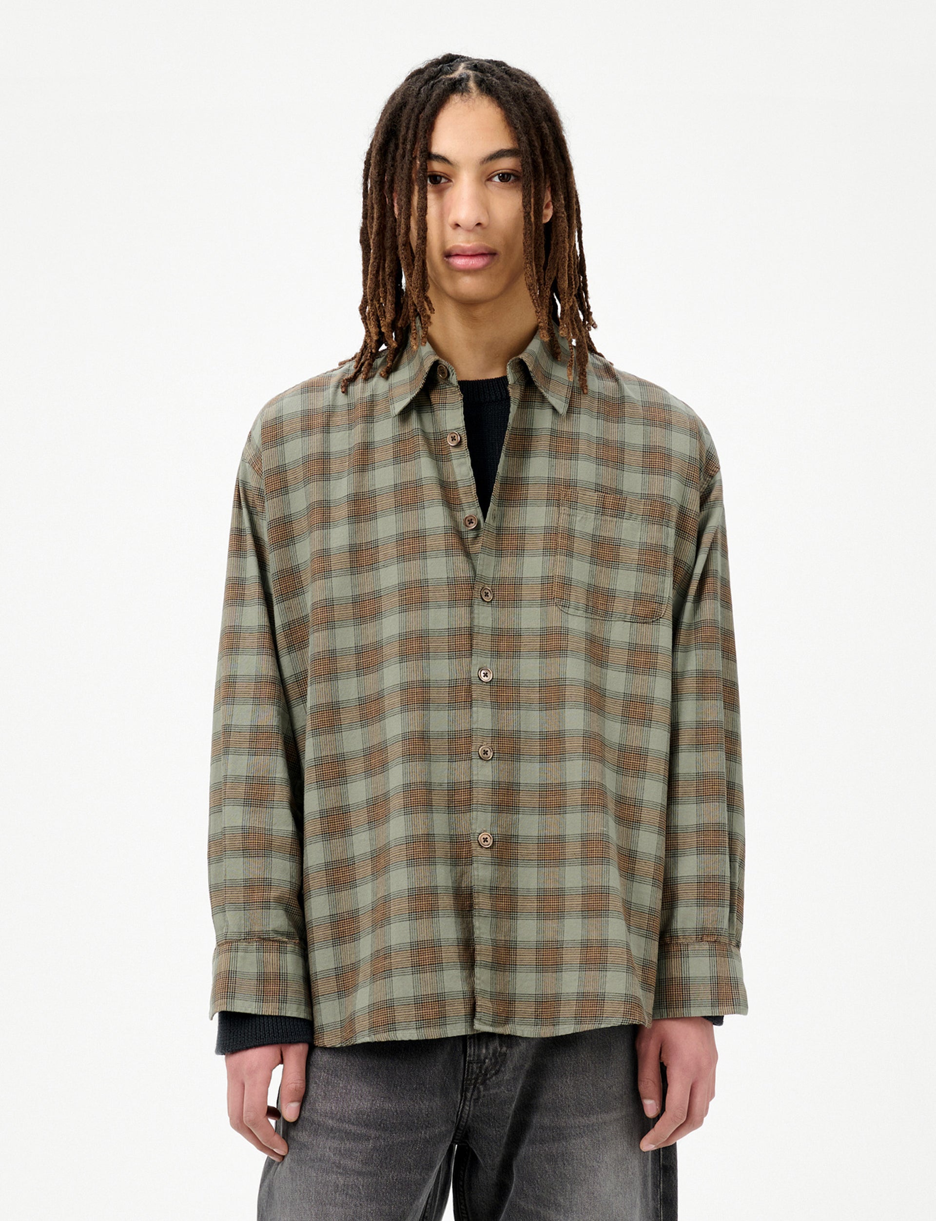 OUR LEGACY BORROWED SHIRT Iowa Flannel Check