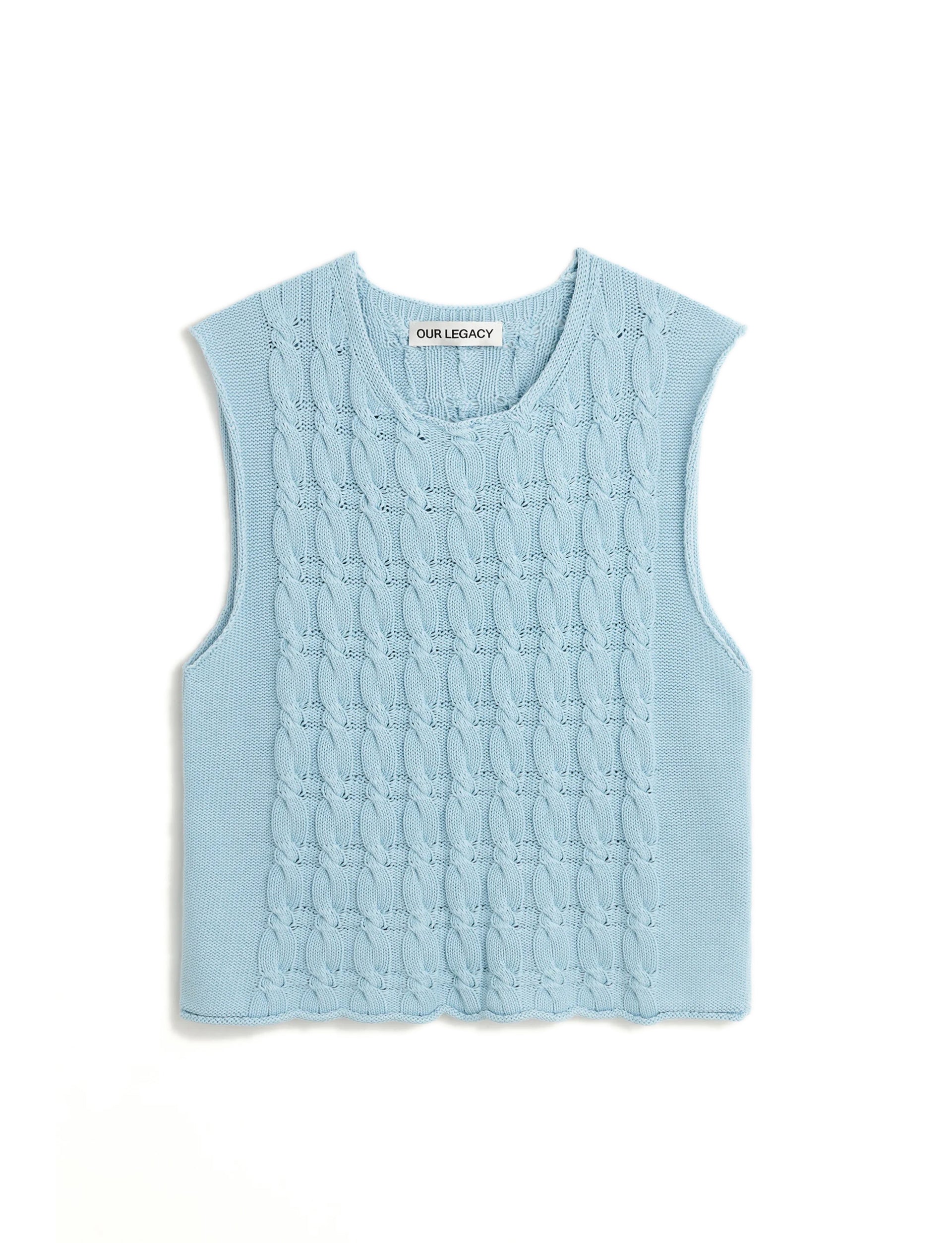 OUR LEGACY PLEASER TANK Natural Dye Sky Dry Cotton