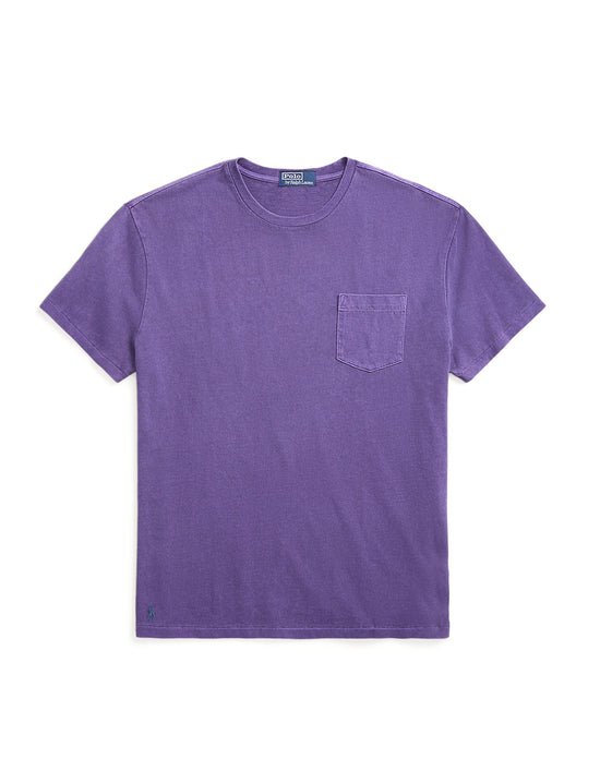 POLO RALPH LAUREN CLASSIC FIT JERSEY POCKET T-SHIRT PURPLE