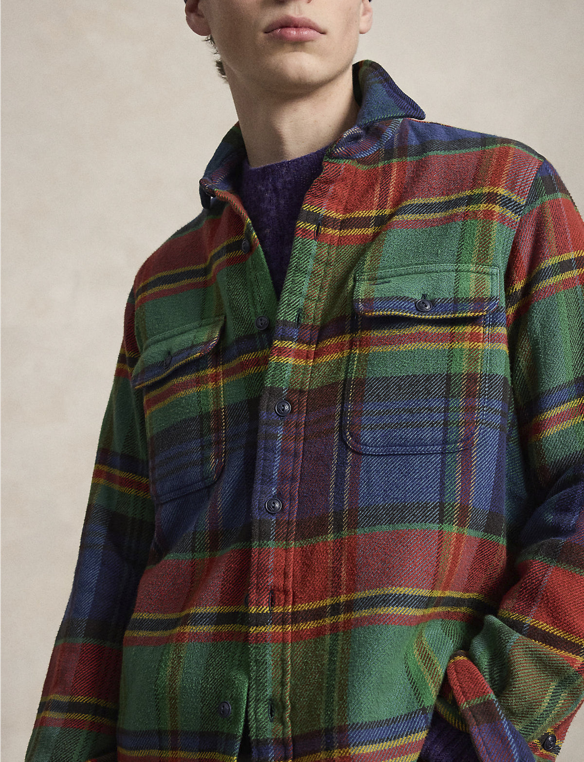 POLO RALPH LAUREN CLASSIC FIT PLAID FLANNEL WORKSHIRT