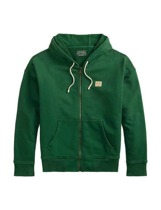 POLO RALPH LAUREN KNIT-FULL ZIP-SWEATSHIRT GRASS GREEN