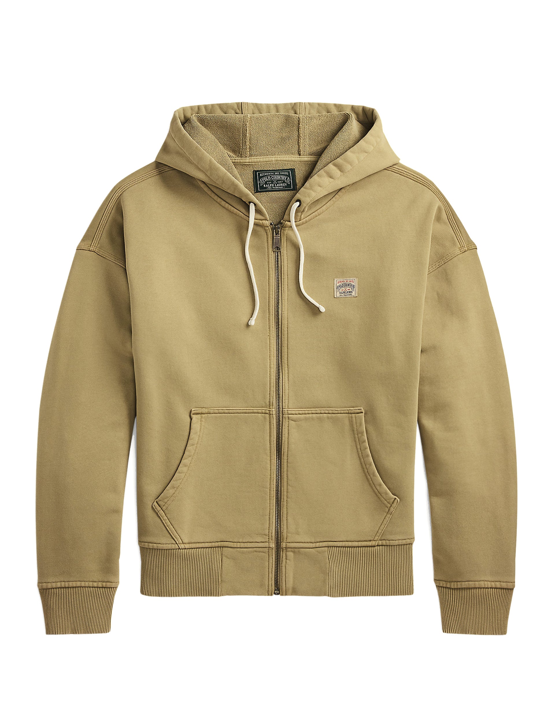 POLO RALPH LAUREN KNIT-FULL ZIP-SWEATSHIRT MONTANA KHAKI